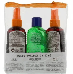 Malibu Rejsestørrelser>Travel Essentials, Dry Oil Sprays and Soothing Aloe Vera Aftersun Gel, Medi