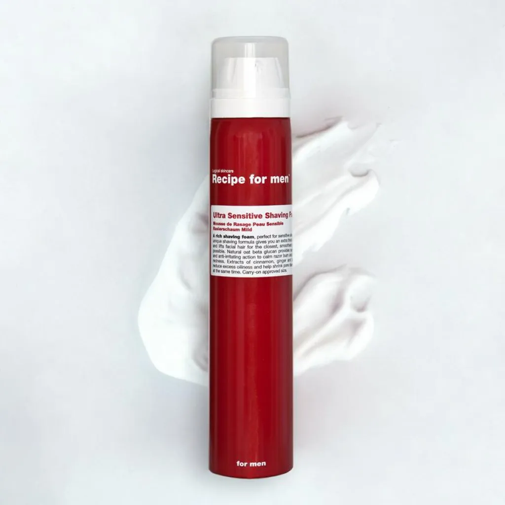 Recipe For Men Ultra Sensitive Shaving Foam< Skum, Sprit & Gel