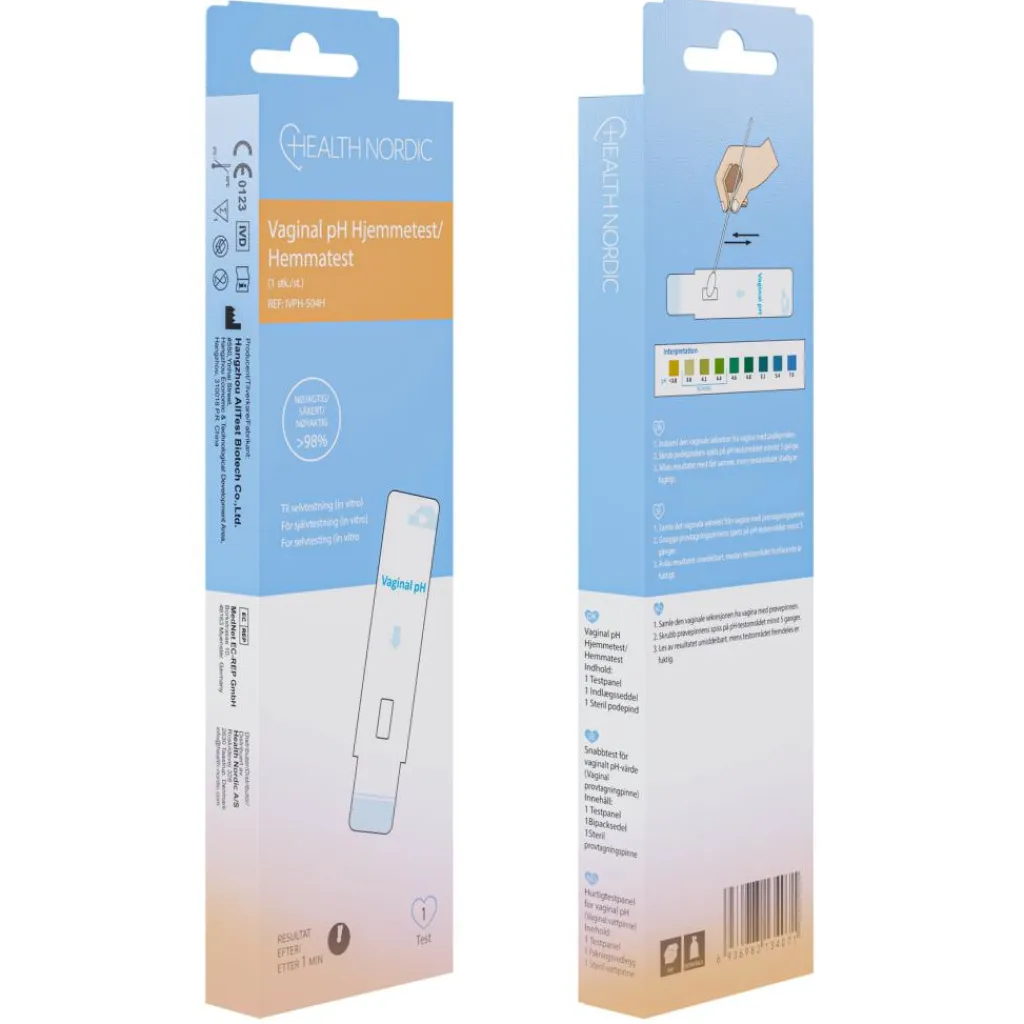Health Nordic Vaginal pH Hjemmetest< Øvrige Tests