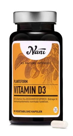 Nani Vitamin D3 på planteform< D-Vitamin