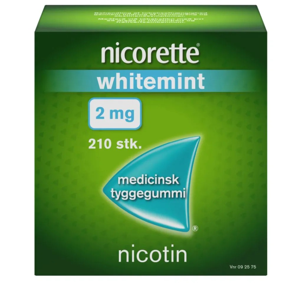 Nicorette® Whitemint 2 mg medicinsk tyggegummi< Nikotintyggegummi|Rygestop
