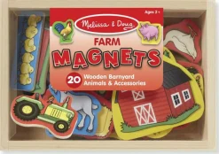 Melissa and Doug Wooden Magnets in a Box Farm<Børn Motorik & Bevægelse